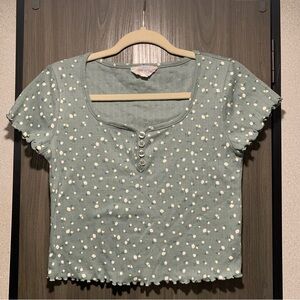 Hippie Rose Large Short Sleeve Floral Top